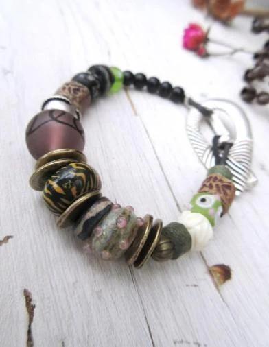 A chic boho urban bracelet with delightful glass beads. – photo 5